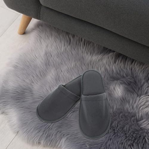 Hohopeti 6 Pairs Thick Cloth Guest Slippers for Hotel Use Packable — view 5