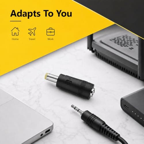 8 Pack Universal DC Barrel Jack Adapter and Laptop Charger Tip Set — view 5