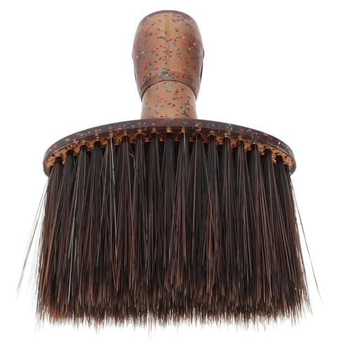 Beaupretty Men's Beard Brush, Shaving Brush for Men, Nylon Bristles, Plastic Handle, Brown, Portable Facial Grooming Tool for Travel Kits