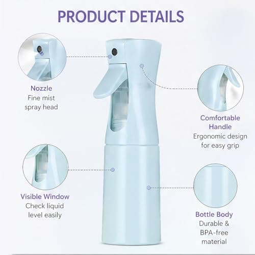 3-Piece Set 200ml Water Spray Bottle for Hair, Continuous Spray Bottle — view 4