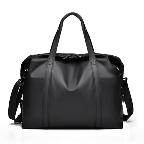 SZDPC Travel Duffel Bag, for Easyjet Cabin Bag 45x36x20 Underseat Bag, PU Leather Carry on Bag with Shoulder Strap, Weekend Overnight Bag for Men and Women
