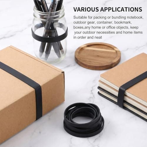 80 Pcs Thick Rubber Bands, Multiple SizesLarge Black Rubber Bands — view 4