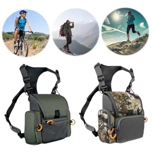 Xdyyjrasa Breathable Adjustable Binocular Harness Chest Pack – Hunting Pack with Multi-Pocket Waterproof for Men Women, Camouflage — view 6