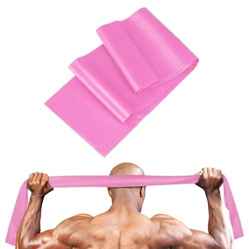 Jedebartey Resistance Bands, Exercise Band with 3 Strength Levels Optional 1.5m Long Stretch Bands for Women Men Yoga Pilates Strength Training Workouts Physiotherapy (Pink - Medium 20lbs)