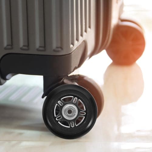 Sewroro 2pcs Replacement Rubber and Metal Suitcase Wheels with Silent Operation and Smooth Glide, Universal Luggage Wheel Replacement Kit for Suitcases and Scooters, Easy to Repair — view 3