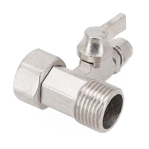 Universal Ball Valve 1PC RO Feed Water Adapter 1/2" to 1/4" with Shut-Off Ball Valve Faucet Tap Reverse Osmosis Tee B Cold Hot Tube — view 5