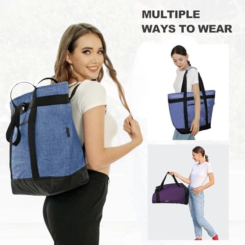 BeeGreen Insulated Cooler Bags Waterproof Soft Cold Bag for Pincin Grocery Travel Large Collapsible Food Lunch Bag with Zippered Top Leak Proof Portable Thermal Bag with Handles Moss — view 4