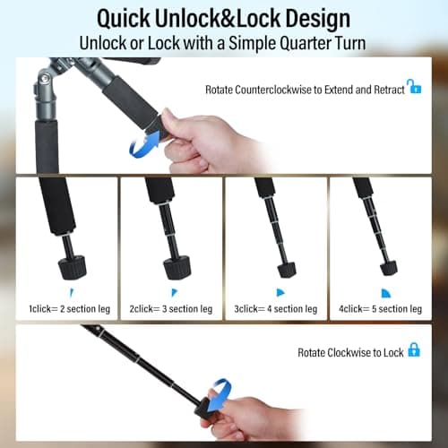 SIRUI Mini Tripod, 20" Compact Desktop Tripod for Camera Phone, AM-TT50 — view 4