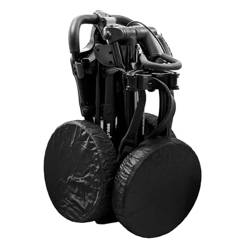 Longridge Golf Trolley Wheel Cover, Black — view 2