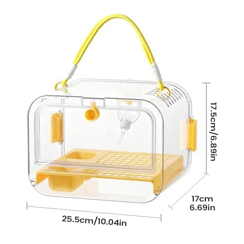 Small Bird Carrier Clear Parakeet Carrying Cage — view 6