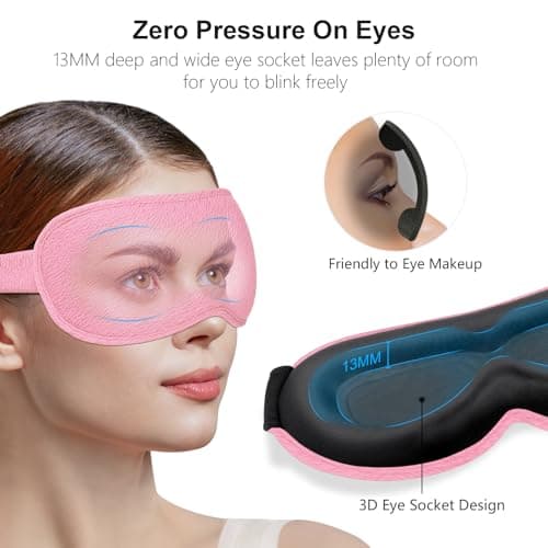 Gritin 100% Blackout Sleep Masks for Women & Men - Zero Eye Pressure Mask — view 3