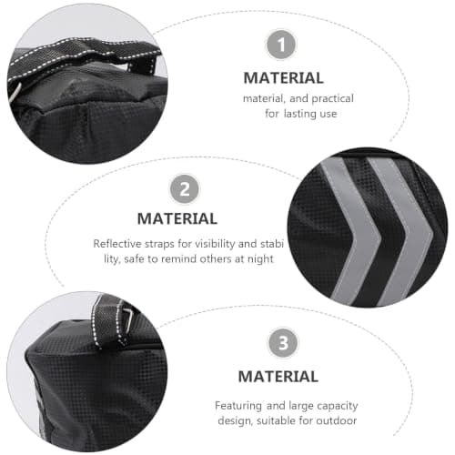 BATHVEVE L Bike Backseat Bag Large Capacity Storage Box for Electric Vehicle and Bike, Made of Sturdy Pu Material, Suitable for Outdoor Travel with High Visibility Feature — view 3