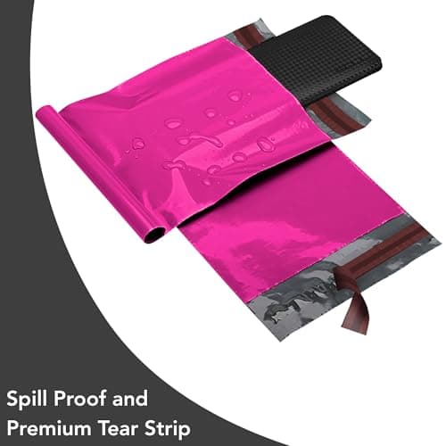 50 Mixed Hot Pink Parcel Bags, Postage Bags, Mailing Bags 5 Sizes 10 Each Poly Postal Bags Self Seal iSOUL Small to Large Mailing Bags Packaging Assorted Mailers Posting Shipping Post Bags — view 5