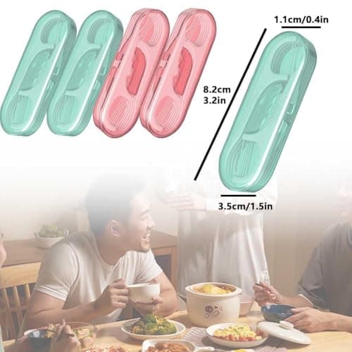 4 PCS Travel Dental Floss, Case Portable Case Refillable Dental Floss Picks Organizer 40 Picks Toothpicks Sticks Teeth Cleaning for Family Hotel Travel — view 2