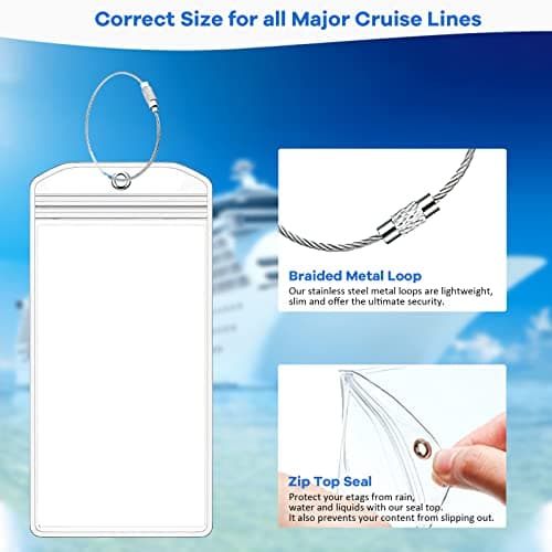 Yikki 10 Pcs Cruise Luggage Tag Holders for Princess Carnival P&0 MSC — view 3