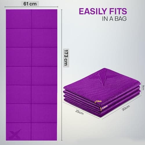 XN8 Sports Foldable Yoga Mat – Non-Slip, Eco-Friendly, Lightweight, Portable with Carrying Strap, Perfect for Home, Gym, and Travel Workouts, 72 Length — view 6