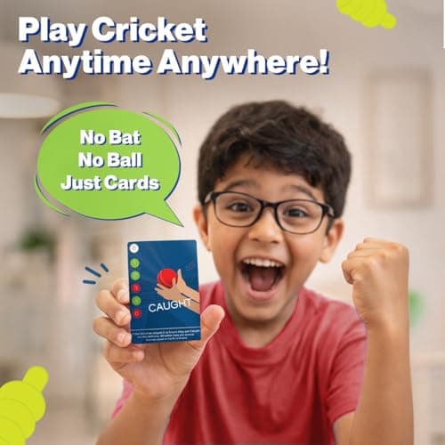 Binca Qwicket Cricket Card Game | Cricket Gifts for Boys, Men & Women | Fun Family Card Game for Kids & Teens Ages 7+ | 2 Player Travel Game | Gift for Cricket Lovers — view 3