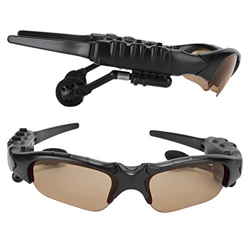 Pissente Bluetooth 5.0 Solar Powered Sunglasses Headset, 93g (Brown) — view 3