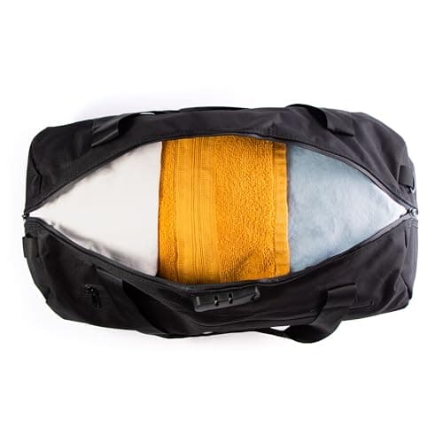 CALI Smell Proof Duffle Bag, Large Travel Storage, with Lock, Activated Carbon Lined (Black) — view 2