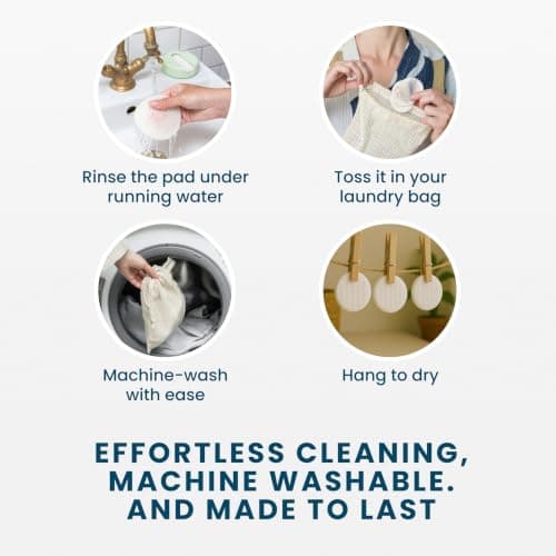 LastObject LastRound® Sustainable Reusable Cotton Rounds for Facial Cleansing â€“ Zero-Waste Eco-Friendly Makeup Remover Pads for All Skin Types with Travel Storage Case — view 2