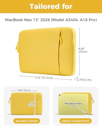 ProCase MacBook Neo 13 Inch Sleeve for 2026 (A3404, A18 Pro) — view 2