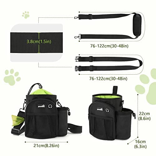 pecute XL Dog Treat Pouch with Water Bottle Holder,Multiple Pockets — view 3