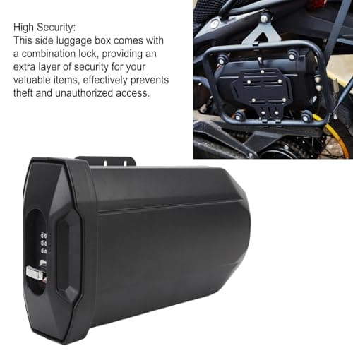 UPALDHOU 3.8L Motorcycle Side Luggage Box, Motorbike Panniers Tool Box with Combination Lock Mounting Bracket Rear Luggage Box for R1300GS R1200GS R1250GS — view 2