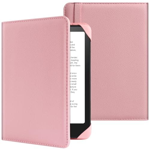 HoYiXi Universal Case for 6 inch Kindle eReader Compatible with Paperwhite(2025/2018)/PocketBook and Tolino/Kobo Clara HD,6" eReader Protective Case Cover Elastic rope,Pink — view 2