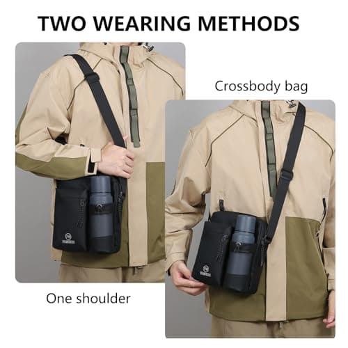 ChioSun Men's Shoulder Bag, Waterproof Water Bottle Messenger Bags(Black) — view 6
