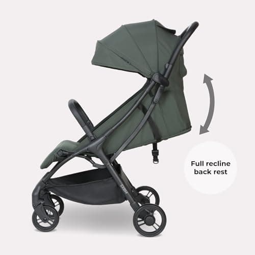 My Babiie MBX2 Compact Stroller – from Birth to 22kg, Foldable, Lightweight, Travel Buggy for Toddlers, Pushchair with UPF50+ Sun Canopy - Forest Green — view 6