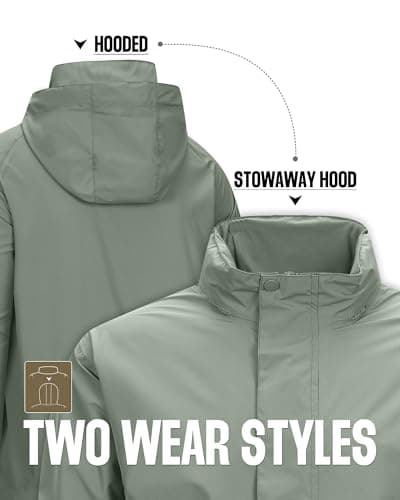 33,000ft Men's Packable Waterproof Jackets Lightweight Breathable Raincoat — view 2