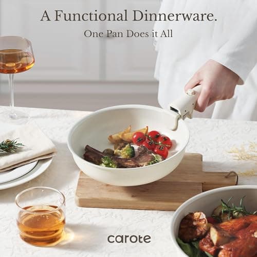 CAROTE 19pcs Pots and Pans Set Non Stick, Cookware Set Detachable Handle — view 5