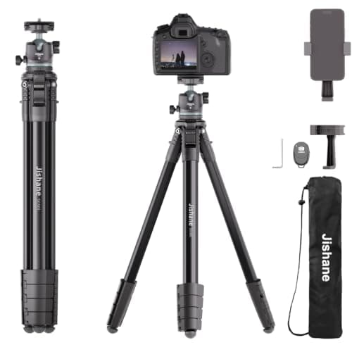 Lightweight 72 Inch Tripod with Wireless Remote for Outdoor & Travel