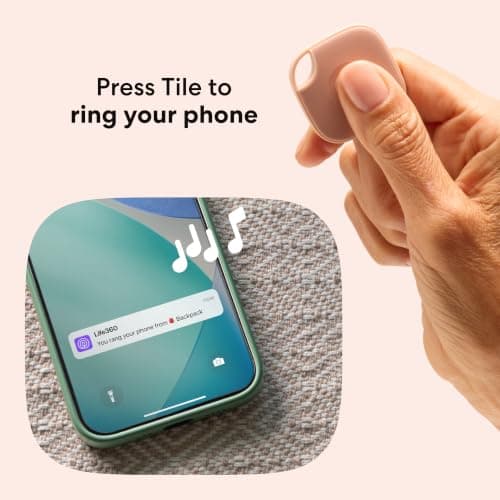 Life360 Tile - Bluetooth Tracker, Keys Finder and Item Locator for Keys, Bags and More. Phone Finder. Both iOS and Android Compatible. 1-Pack (Dune) — view 4