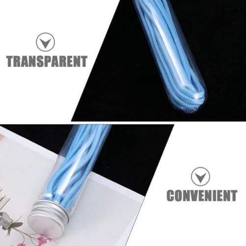 KJHBV Plastic Shoelace Storage Tubes Sneaker Laces with Screw Caps 15pcs Separate and Organise and Tiny Items Efficiently for Portable Travel Organiser — view 3