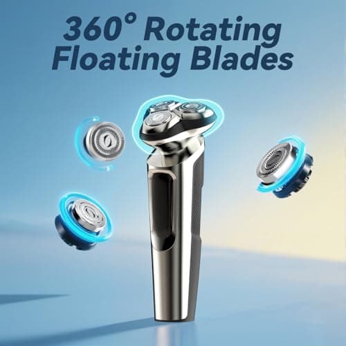 Electric Razor for Men, Upgraded Electric Shavers for Men, USB-C Rechargeable, Wet & Dry Shaver with Pop-up Trimmer and Travel Case (Gunmetal) — view 3