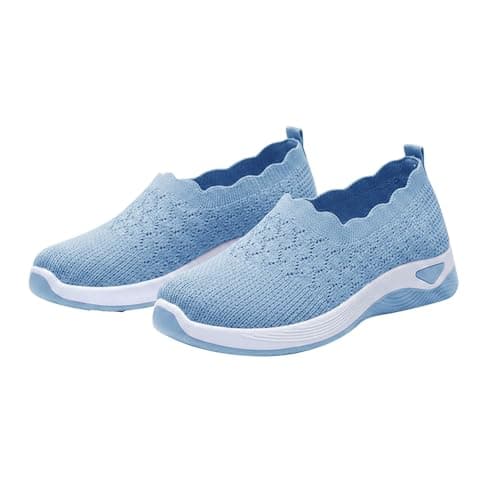 Womens Slip On Trainers Comfortable Walking Shoes Casual Sneakers
