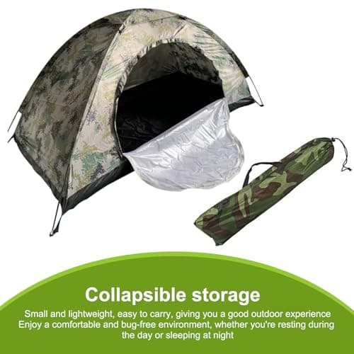 Joygoodta 1 Person Camping Tent, Waterproof Windproof Backpacking Tent with Mesh Vent for Hiking, Beach & Travel, 200x100 cm — view 4