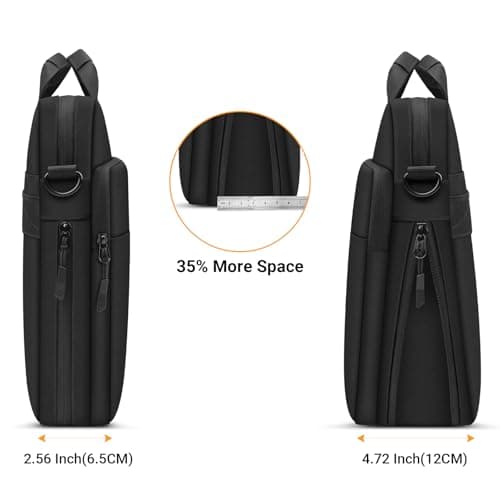 ZYB Expandable Waterproof Laptop Bag 17 17.3 Inch,Laptop Case 17 Inch-Black — view 4