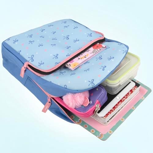 Trail maker Fun School Backpack for Elementary Middle School Girls and Boys | 17 Inch Printed Backpacks for School Kids, Travel (Beautiful Bows) — view 3