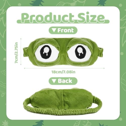 ACWOO 3D Frog Eye Sleep Mask Funny Gift for Kids Men Women Sleep Travel — view 3