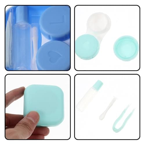 HOOWIFFY 3 Sets Pp Eye Lens Case Kit with Mirror for Home Use — view 3