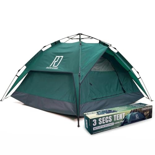 Reactive Outdoor Tent - 3 Second Tent - 3 Sec Instant Pop Up - Easy and Quick Setup Camping - 1 Person Setup Waterproof Double Layer Outdoor Camping Tent (Large (2-3 Person))