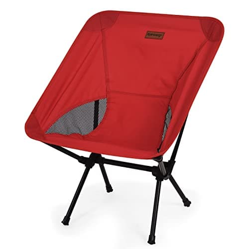 Rainberg Ultra Lightweight Camping Chair, Folding Chair, Camping Chairs for Adults, Foldable Garden Outdoor Picnic BBQ Chairs. (Pack of 1, Red)
