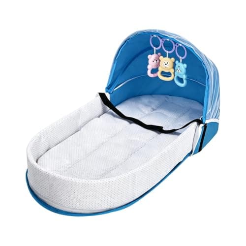 Children's Travel Cot | Folding Stroller | Breathable Mesh Design