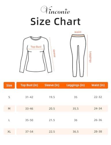 Vinconie Women Warm Knitted Thermal Tights Long Winter Leggings Ski Shirt, S, 1 Pack Beige — view 5