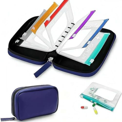 Waterproof Pill Pouch Set-14Pcs Bags Inside,A8 Waterproof Pill Organizer Set,Portable Waterproofs Pill Pouch with 7 to 14 Days of Meds for Travel Daily