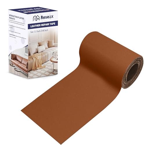 Besezx Leather Repair Patch Tape Kit, Self Adhesive Leather Repair for Furniture, Couch, Sofa, Car Seats,Office Chair,Vinyl Repair Kit.3.1inx60in,Light Brown