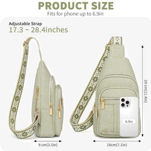 ModaZeal Women Sling Bag Crossbody PU Leather Anti-Theft Chest Bag Daypack — view 4