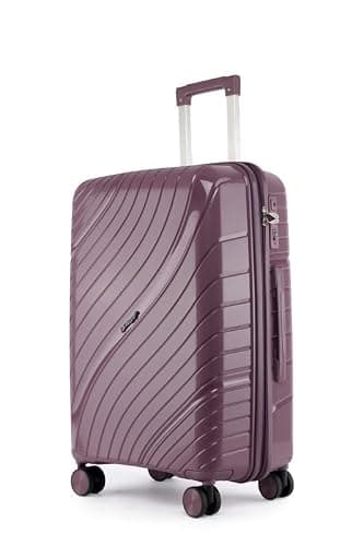 Fly Kite Luggage 28 Inch Large Suitcase 100% Polypropylene Hard Shell with Aluminium Trolley Handle, Real TSA 3 Digit Secure Lock 360° Smooth Wheels Lightweight Suitcase|Purple